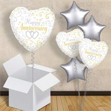 Happy Anniversary Linked Heart 18" Balloon in a Box
