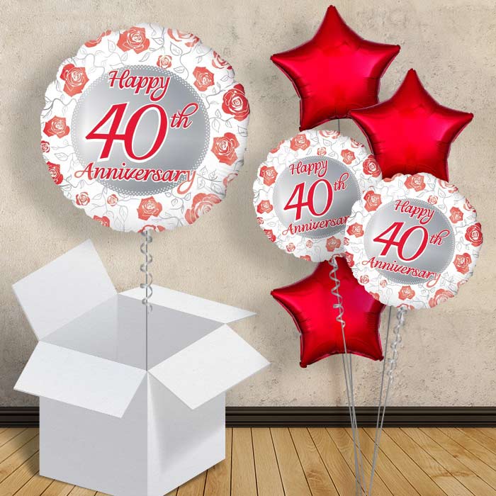 Ruby Anniversary 40 Years 40th Helium Balloon 18"  Large choice available 