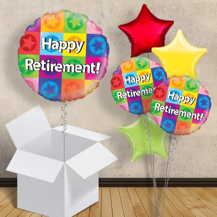 Happy Retirement Star 18&#34; Balloon in a Box