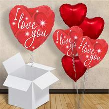 I Love You Sparkle Red Heart 18" Balloon in a Box