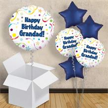 Happy Birthday Grandad Stars 18" Balloon in a Box