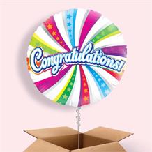 Congratulations Swirls 18" Balloon in a Box