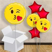 Blow a Kiss Emoji 18" Balloon in a Box