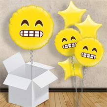 Grin Emoji 18" Balloon in a Box