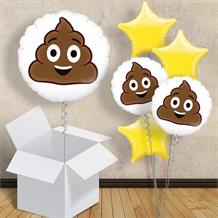 Smiling Poop Emoji 18" Balloon in a Box