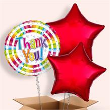 Thank You Bright Holographic Stripes 18" Balloon in a Box