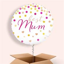 Best Mum Pink and Gold 18" Balloon in a Box