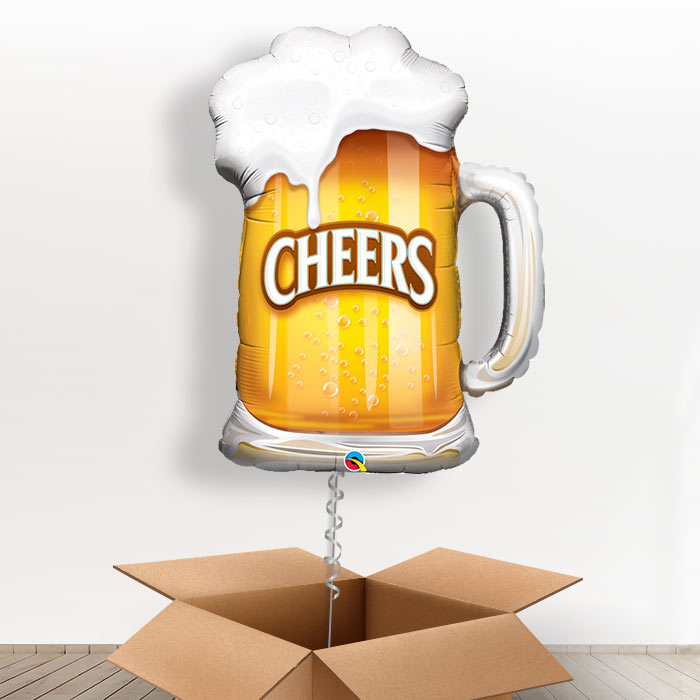 Cheers Beer Glass Giant Shaped Balloon in a Box Gift