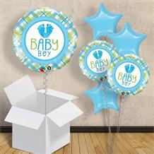 Baby Boy Blue Foot | Baby Shower 18" Balloon in a Box