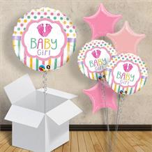 Baby Girl Love Feet | Baby Shower 18" Balloon in a Box