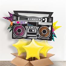 1980’s Rad Boombox Giant Shaped Balloon in a Box Gift