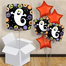 Halloween Ghost with Circles 18" Balloon in a Box