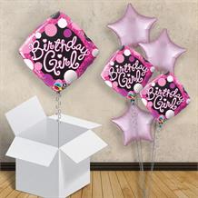 Pink Diamond Birthday Girl 18" Balloon in a Box