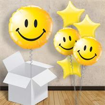 Yellow Smiley Face 18" Balloon in a Box