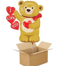 I Love You Shaped Bear Giant Shaped Balloon in a Box Gift