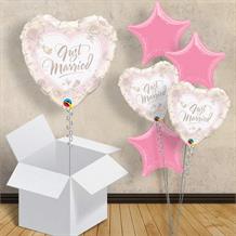 Just Married Roses Heart | Wedding 18" Balloon in a Box