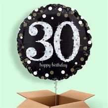 Gold Sparkle Happy 30th Birthday 18" Balloon in a Box