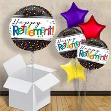 Happy Retirement Confetti Dots 18" Balloon in a Box