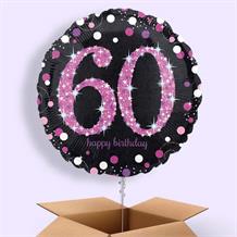 Pink Sparkle Happy 60th Birthday 18" Balloon in a Box