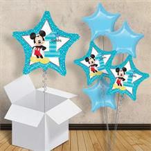 Mickey Mouse Star 1st Birthday 18" Balloon in a Box
