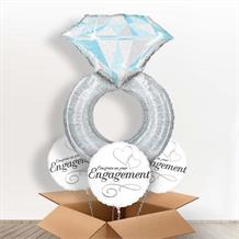 Platinum Wedding Ring Giant Shaped Balloon in a Box Gift