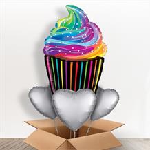 Rainbow Cupcake Giant Balloon in a Box Gift
