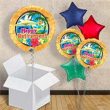 Happy Retirement Tropical Beach 18" Balloon in a Box