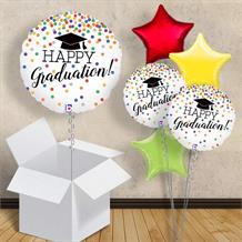 Happy Graduation Confetti Holographic 18" Balloon in a Box