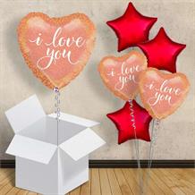 Rose Gold I Love You Heart 18" Balloon in a Box