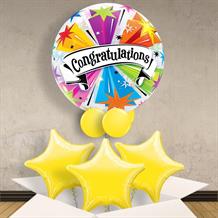 Congratulations Colour Blast 22" Bubble Balloon in a Box