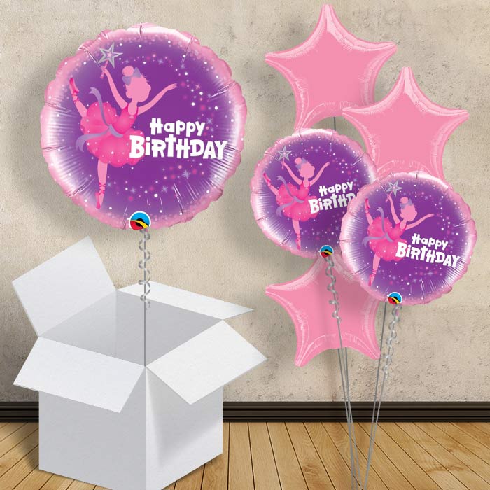Ballerina Happy Birthday 18&#34; Balloon in a Box
