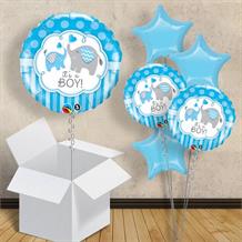 It’s a Boy Blue Elephants | Baby Shower 18" Balloon in a Box