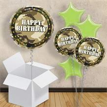 Military Camouflage Happy Birthday 18" Balloon in a Box