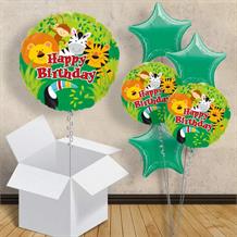 Jungle Safari Animals Happy Birthday 18" Balloon in a Box