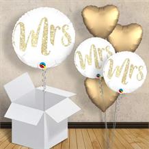 Mrs Gold Glitter | Wedding 18" Balloon in a Box