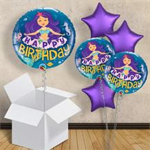 Mermaid Happy Birthday 18" Balloon in a Box