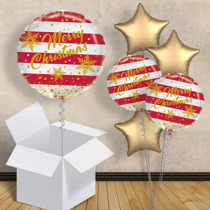Merry Christmas Gold Sparkle 18&#34; Balloon in a Box