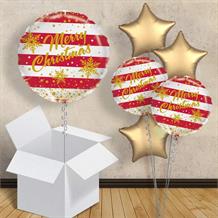 Merry Christmas Gold Sparkle 18" Balloon in a Box