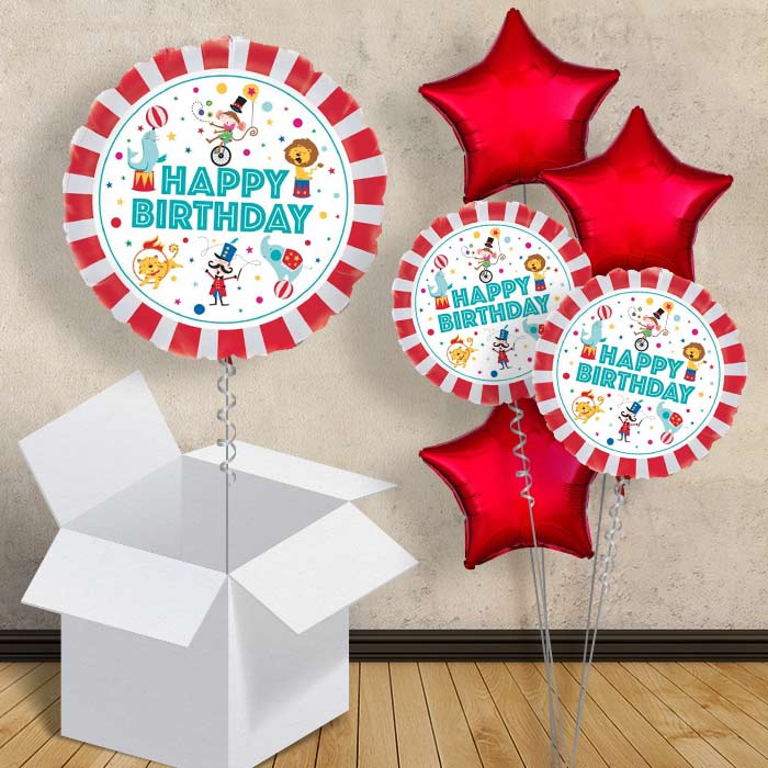 Circus Carnival Happy Birthday 18&#34; Balloon in a Box