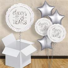 Cheers to 25 Years Wedding Anniversary 18" Balloon in a Box