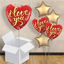 I Love You Gold Script 18" Balloon in a Box