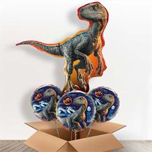Raptor Jurassic World Birthday Balloon in a Box | Party Save Smile