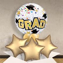 Congrats Grad Gold 22" Bubble Balloon in a Box