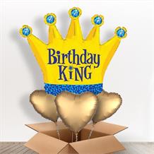 Crown Birthday King Giant Shaped Balloon in a Box Gift