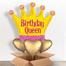 Crown Birthday Queen Giant Shaped Balloon in a Box Gift