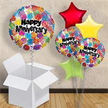 Happy Anniversary Dots 18" Balloon in a Box