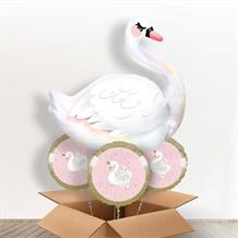 Graceful Swan Giant Shaped Balloon in a Box Gift