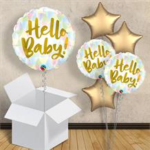 Hello Baby Gold | Pastel 18" Balloon in a Box