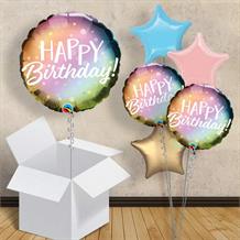 Metallic Pastel Happy Birthday 18" Balloon in a Box