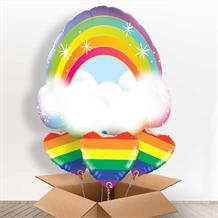 Rainbow Cloud Giant Shaped Balloon in a Box Gift